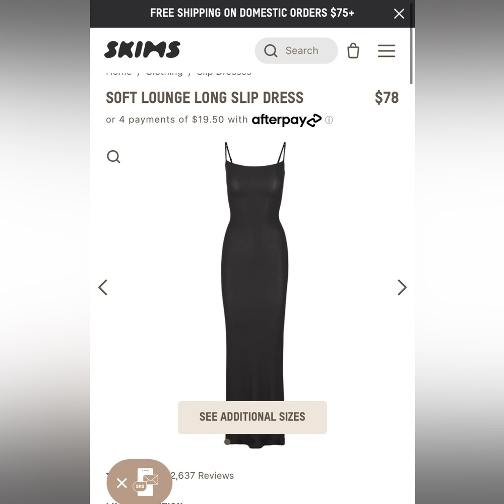 black skims dress